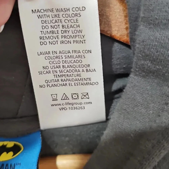 DC Comics Batman Dark Knight Hoodie Gray Size XXL - Picture 7 of 7